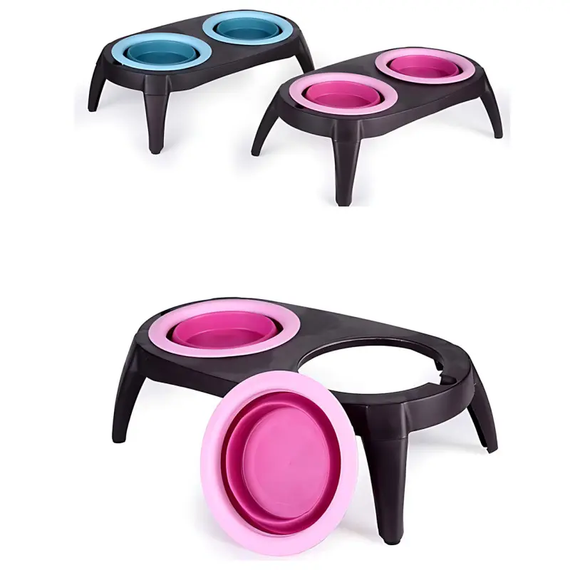 Миска Pet Bowl Set двойная на сложной подставке для собак и кошек | Зображення 2