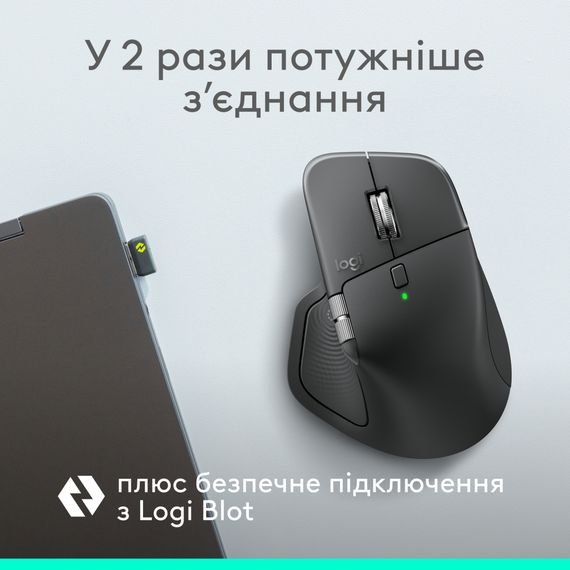 Мишка Logitech MX Master 4 for Business Wireless/Bluetooth Graphite (910-007617) | Зображення 1