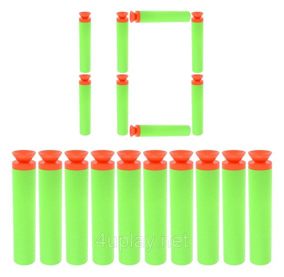 Патроны с присосками для NERF Игрушечные пули стрелы для бластеров Нерф EKIND Suction Darts Zombie Strike 10шт