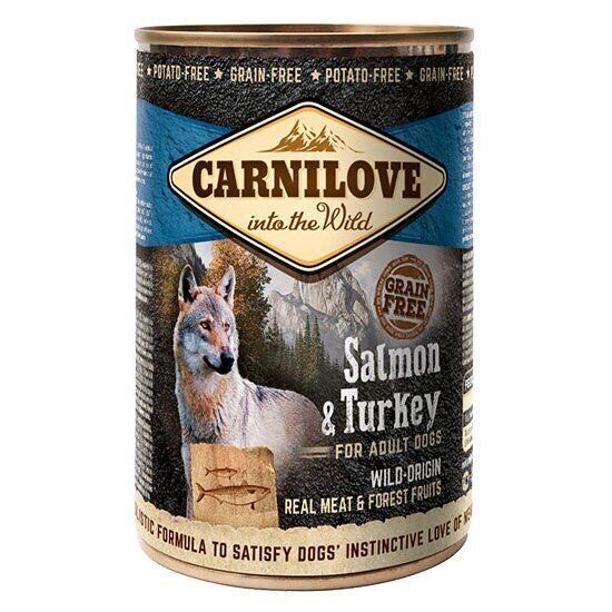 Корм Carnilove Dog Adult Salmon and Turkey вологий з лососем та індичкою для дорослих собак 400 гр