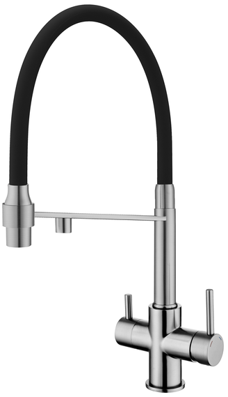 Кухонний змішувач Fabiano FKM 31.43 Inox Black 8231.403.0056