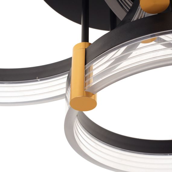 Люстра потолочная в спальню LED 74W WW+NW+CW BK/G (WBL-57C/3) | Зображення 5