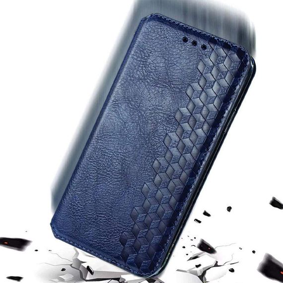 Кожаный чехол-книжка GETMAN Cubic (PU) для Samsung Galaxy A23 4G Синий | Зображення 4