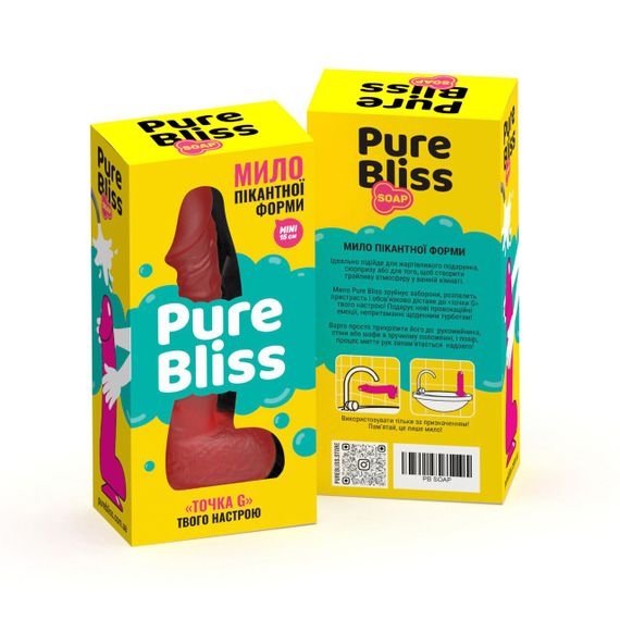 Крафтове мило-член із присоскою Pure Bliss MINI Red, натуральне | Зображення 6