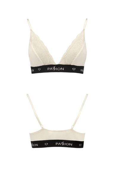 Еластичний топ з мереживом Passion PS001 TOP XL, ecru Sex Aura | Зображення 1