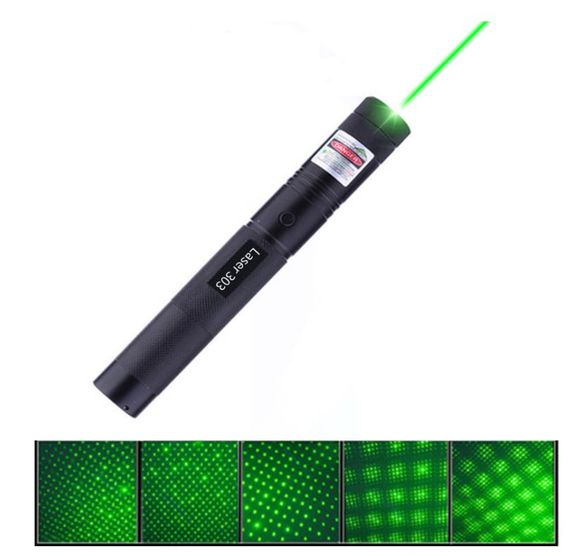 Лазер, лазерная указка Laser 303 Black с перезаряжаемым аккумулятором 18650, зарядником в подарочной коробке, Зеленый