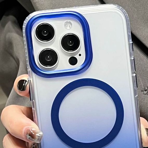 Чохол TPU+PC Shadow with MagSafe для Apple iPhone 14 Pro Max (6.7") Blue | Зображення 2