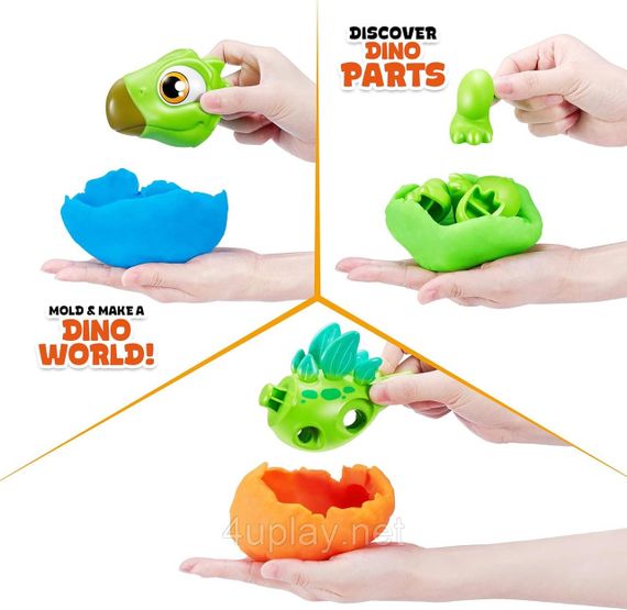 Ігровий набір з динозавром Стегозавр та тістом для ліплення Zuru Smashers Junior Dino Stegasaurus | Зображення 3
