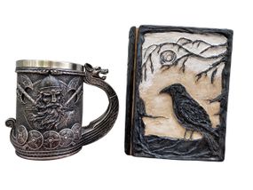 Подарунковий набір Кухоль 3D Корабель Вікінгів і Блокнот 3D «Тінь Ворона»