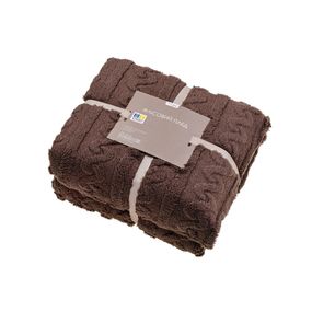 Плед Home Line 129647 Україна 195x220  Поліестер Коричневий, Принт