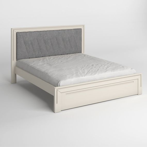 Односпальне дерев'яне ліжко Mebigrand Торонто Т6 Бежевий (S2005Y50R)/Аляска 93 (сірий) 90х190 см (MBG-9583) | Зображення 1