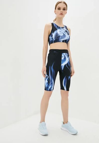 Спортивні шорти велосипедки 4Profi з принтом "Дим" розмір L дайвінг 17760 | Зображення 2