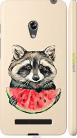 Чохол на Asus Zenfone 5 Єнотик з кавуном "4605c-81-2448"