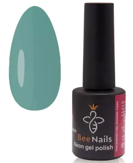 Гель-лак для нігтів Bee Nails 051 (неоновий бірюзовий) 8мл | Зображення 1