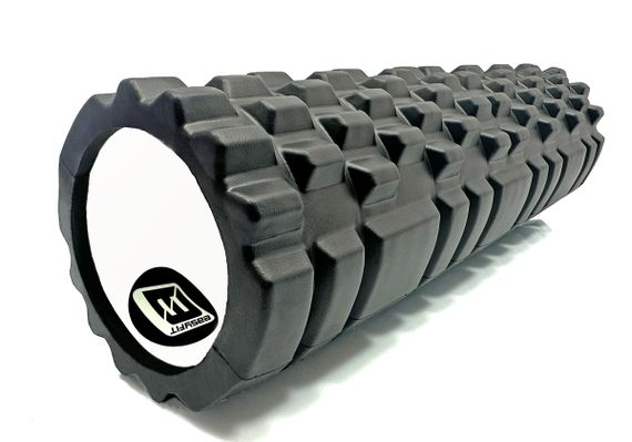 Масажний ролик EasyFit Grid Roller 45 см v.2.1 Чорний (EF-2027-BK)
