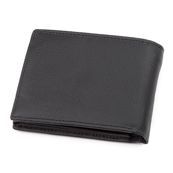 Мужской кошелек ST Leather 18327 (ST108) из натуральной кожи Черный | Зображення 1