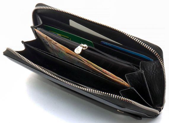 Черный мужской кошелек-клатч на молнии из натуральной кожи Marco Coverna MC-802-1 | Зображення 6