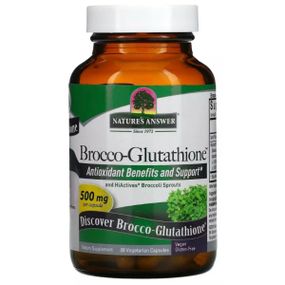 Антиоксидант Nature's Answer Brocco-Glutathione 500 mg 60 Veg Caps