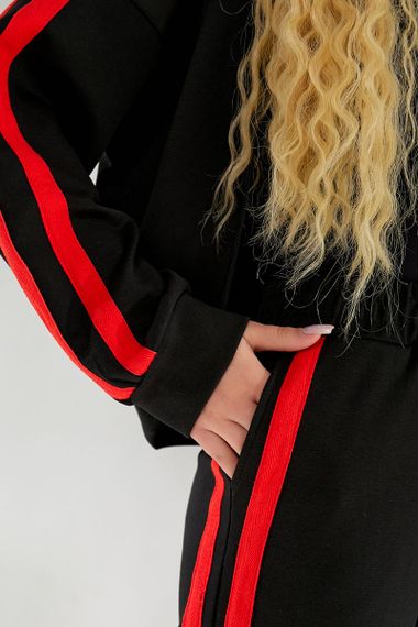 Спортивный костюм женский, цвет черно-красный, 257R331 | Зображення 9