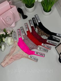 Подарунковий набір Стрінги зі стразами Victoria`s Secret, Набір на 3 штук