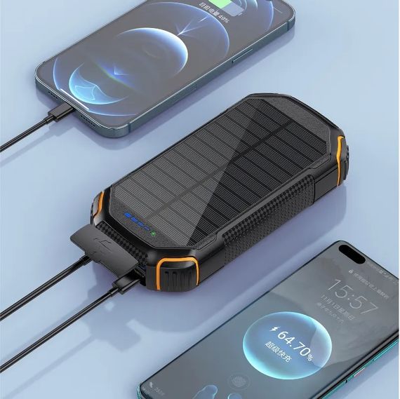 УМБ PowerBank із сонячною панеллю, повербанк КВАНТ WSC31-3 30000mAh | Зображення 8