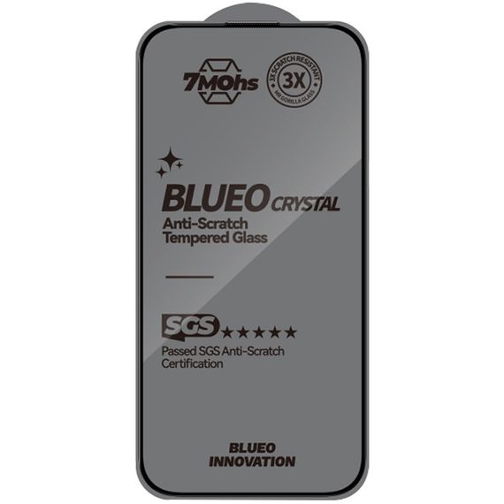 Захисне 2.5D скло Blueo Crystal Anti-Scratch для Apple iPhone 16 Pro Max (6.9") Чорний | Зображення 1