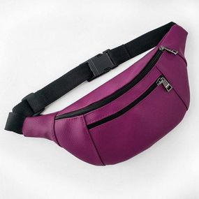 Сумка на пояс BUMBAG з екошкіри, рожева (EBB2_ROZ)