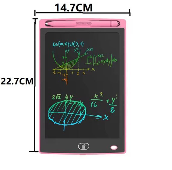 8.5 дюймів РК-планшет для письма, дитячий блокнот для малювання графіті, планшет для малювання. Рожевий | Зображення 1