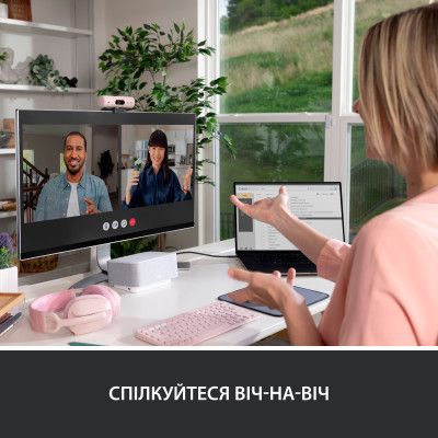 Веб-камера Logitech Brio 500 Rose (960-001421) | Зображення 1
