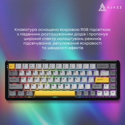 Клавиатура Ajazz AK680 MAX (8+8K) Magnetic Switch RGB Wireless/Bluetooth/USB Black (AK680-M-BGY-A) | Зображення 8
