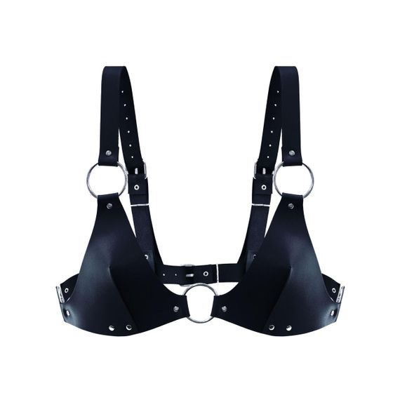 Лиф из натуральной кожи Feral Feelings - Bikini Top Black