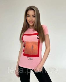 Футболка для жінок колір рожевий FI_007616
