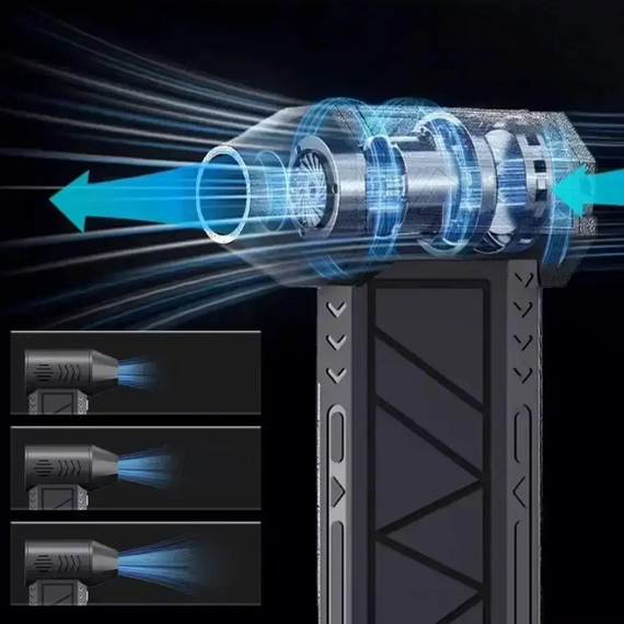 Портативный аккумуляторный Дуйчик FG Turbo Jet Fan Violent X3 с мощным потоком воздуха | Зображення 6