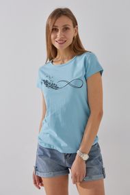 Футболка з принтом жіноча Ponki 24406-13 M Блакитний shop (2000990968777)