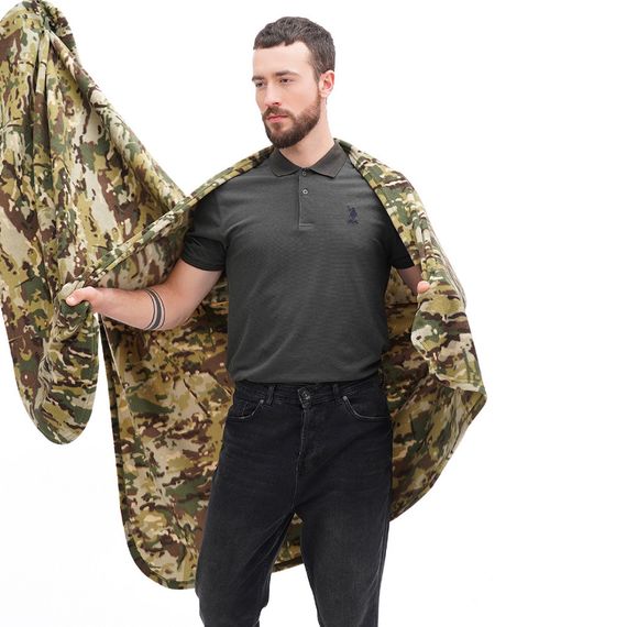 Тактичний флісовий плед 145х200 - ковдра для військових із чохлом, покривала на ліжко. HU-130 Колір: мультикам | Зображення 8