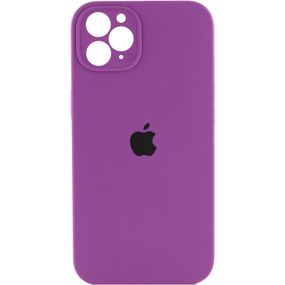 Чехол Silicone Case Square Full Camera Protective (AA) для Apple iPhone 11 Pro (5.8") Фіолетовий/Grape