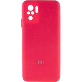 Чехол Silicone Cover Full Camera (AA) для Xiaomi Redmi Note 10 / Note 10s Full camera, Рожевий/Barbie pink