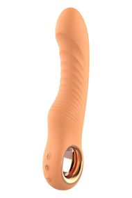 Вибратор ребристый Dream Toys Glam Flexible Ribbed Vibe, оранжевый sexstyle
