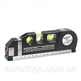 Лазерный уровень со встроенной рулеткой FIXIT Laser Level PRO 3 , рулетка линейка 4 в 1