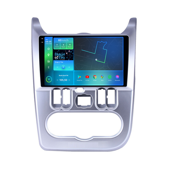 Штатна магнітола Torssen 2K Renault Dacia Logan/Sandero 10-13 grey F9432 4G Carplay DSP | Зображення 1