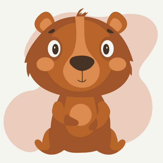 Розпис на полотні "Ведмедик" MBS023  Brushme 20х20 см