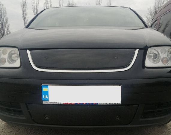 Зимняя накладка на решетку для LIFE (верхняя) Глянцевая (для LIFE) для Volkswagen Caddy 2004-2010 гг