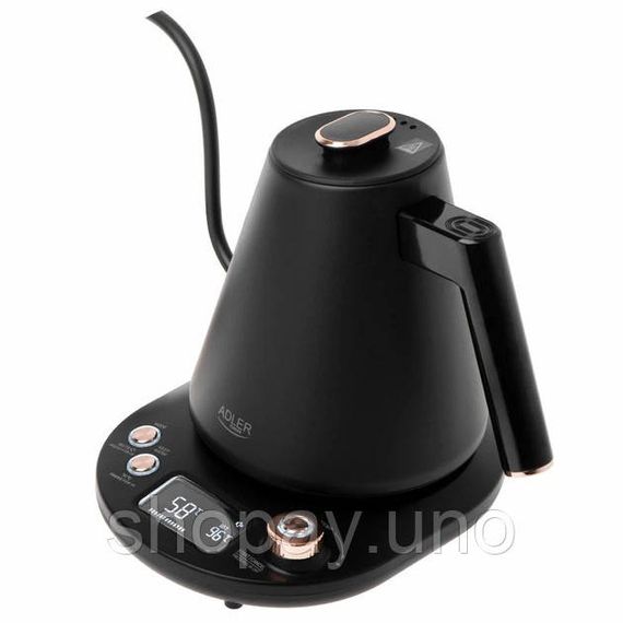Електрочайник Adler AD 1349 1Л 900Вт Gooseneck з точним контролем температури Black | Зображення 1