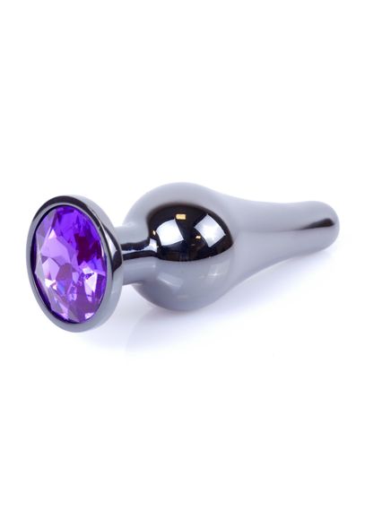 Анальна пробка - Jewellery Dark Silver BUTT PLUG- Purple | Зображення 1