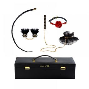 Королівський набір з італійської шкіри UPKO у валізі Luxurious & Romantic Kit, 5 предметів Sex Aura