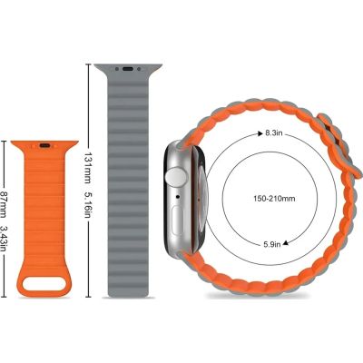 Ремешок для смарт-часов Drobak Silicone Magnetic Link для Apple Watch All Series Ultra 2 49/45/44/42mm Midnight blue (898927) | Зображення 2