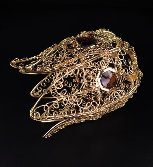 Плафон патрон E27 222-gd 8х11х14 см золотистий