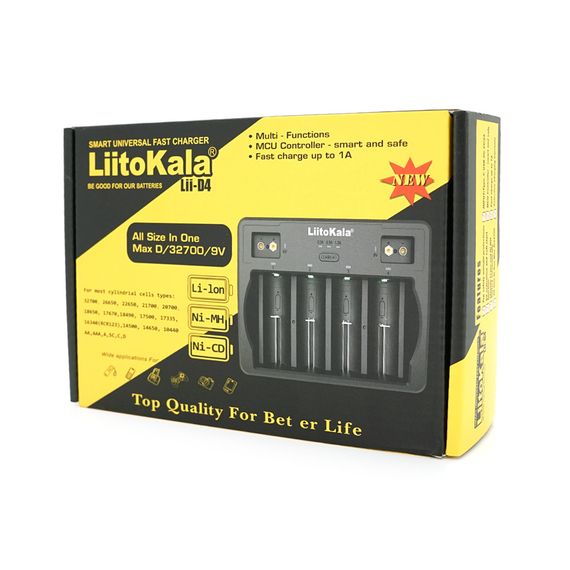 ЗУ универсальное Liitokala Lii-D4.4 канала, поддерживает Ni-MH и Ni-Cd AA (R6) | Зображення 1