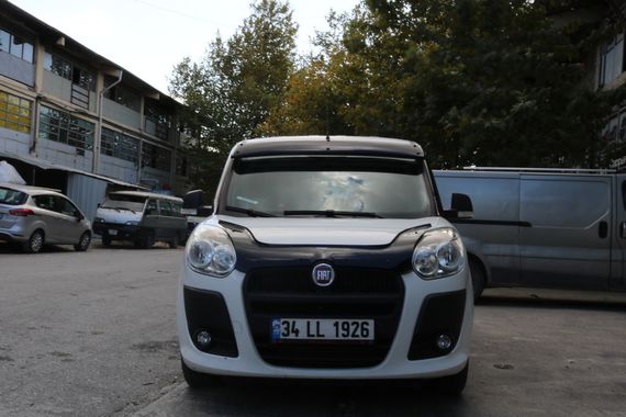 Козырек на лобовое стекло (черный глянец, 5мм) для Fiat Doblo III 2010-2022 гг | Зображення 9