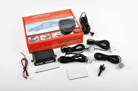 Парктроник   mod:LH-813B   (датчики серебристые 4шт, LCD, штурман, монтажный комплект)   KAMEILONG